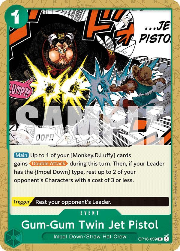 Gum-Gum Twin Jet Pistol (OP16-039) [The Time of Battle]