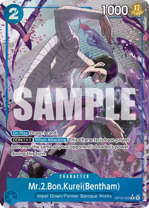 Mr.2.Bon.Kurei(Bentham) (055) (Alternate Art) (OP16-055) [The Time of Battle]