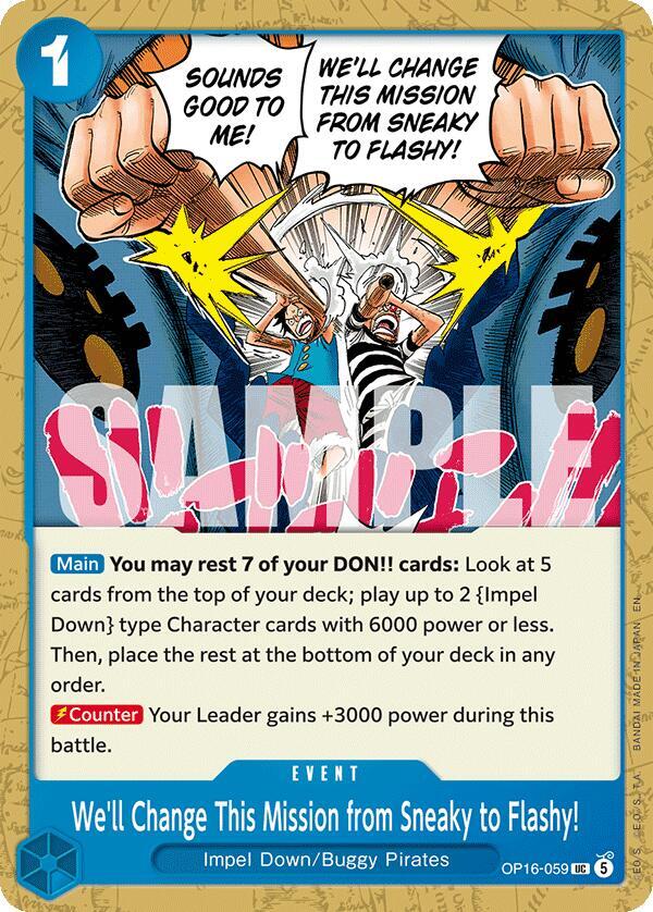 We'll Change This Mission from Sneaky to Flashy! (OP16-059) [The Time of Battle]