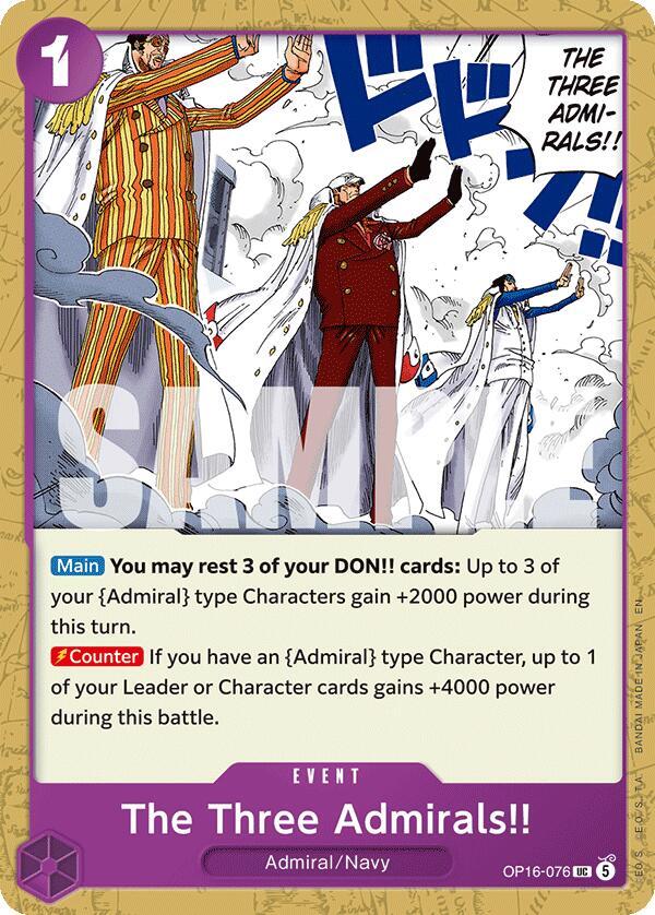 The Three Admirals!! (OP16-076) [The Time of Battle]