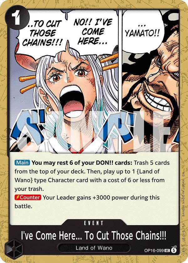 I've Come Here... To Cut Those Chains!!! (OP16-099) [The Time of Battle]
