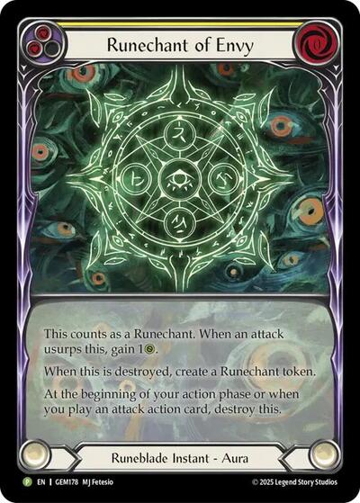 Runechant of Envy (Yellow) (GEM178) [Gem Pack 5]