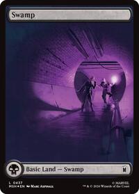 Swamp (0437) (Surge Foil) (437) [Marvel Super Heroes]