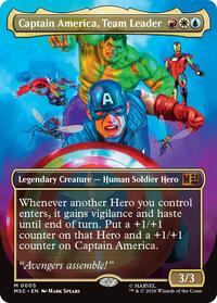 Captain America, Team Leader (Borderless) (5) [Commander: Marvel Super Heroes]