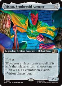 Vision, Synthezoid Avenger (Extended Art) (460) [Commander: Marvel Super Heroes]