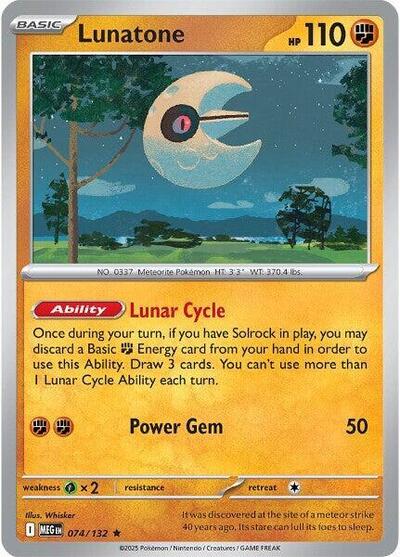 Lunatone - 074/132 (Non-Holo) (074/132) [Deck Exclusives]