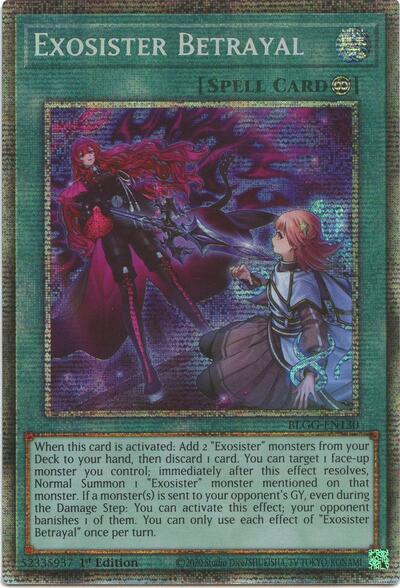 Exosister Betrayal (Starlight Rare) (BLGG-EN130) [Battles of Legend: Glorious Gallery]