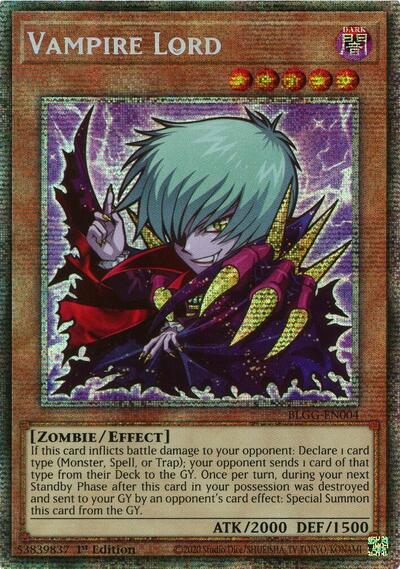 Vampire Lord (Starlight Rare) (BLGG-EN004) [Battles of Legend: Glorious Gallery]
