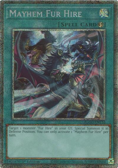Mayhem Fur Hire (Starlight Rare) (BLGG-EN116) [Battles of Legend: Glorious Gallery]