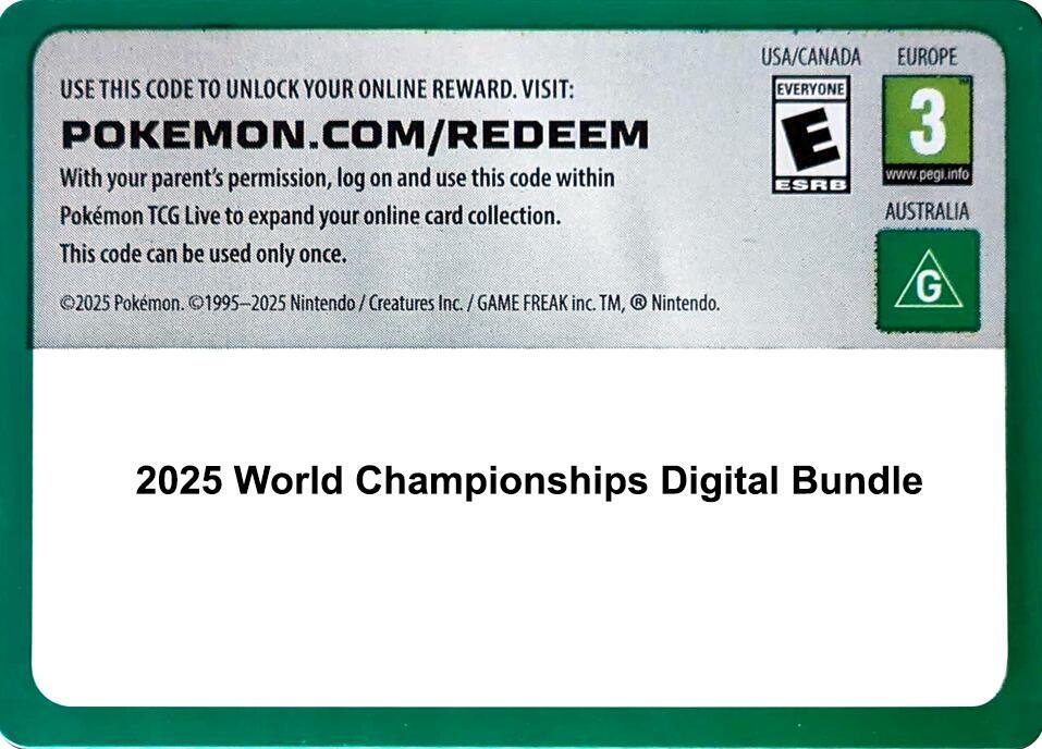 Code Card - 2025 World Championships digital bundle [World Championship Decks]