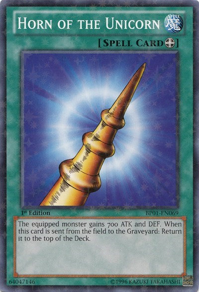 Horn of the Unicorn (Starfoil) (BP01-EN069) [Battle Pack: Epic Dawn]