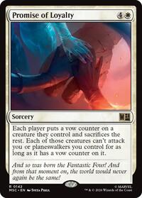 Promise of Loyalty (Surge Foil) (142) [Commander: Marvel Super Heroes]