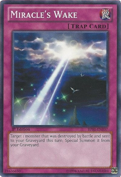 Miracle's Wake (Starfoil) (BP01-EN107) [Battle Pack: Epic Dawn]