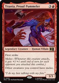 Titania, Proud Pummeler (62) [Commander: Marvel Super Heroes]