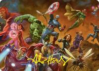 Avengers Assemble! Art Card (Gold-Stamped Signature) (1) [Art Series: Marvel Super Heroes]