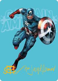 Captain America, Super-Soldier Art Card (Gold-Stamped Signature) (21) [Art Series: Marvel Super Heroes]