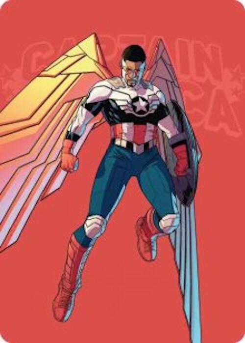 Captain America, Wings of Freedom Art Card (22/45) (22) [Art Series: Marvel Super Heroes]