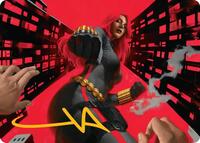 Black Widow, Deadly Hunter Art Card (Gold-Stamped Signature) (42) [Art Series: Marvel Super Heroes]