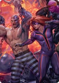 Absorbing Man and Titania Art Card (10) [Art Series: Marvel Super Heroes]