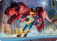 Moon Girl and Devil Dinosaur Art Card (Gold-Stamped Signature) (14) [Art Series: Marvel Super Heroes]