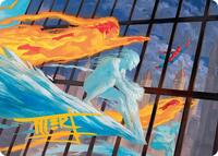 Iceman and Firestar Art Card (Gold-Stamped Signature) (45) [Art Series: Marvel Super Heroes]