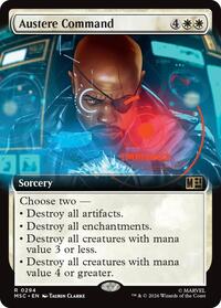 Austere Command (Extended Art) (294) [Commander: Marvel Super Heroes]