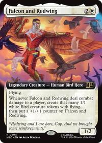 Falcon and Redwing (Extended Art) (304) [Commander: Marvel Super Heroes]