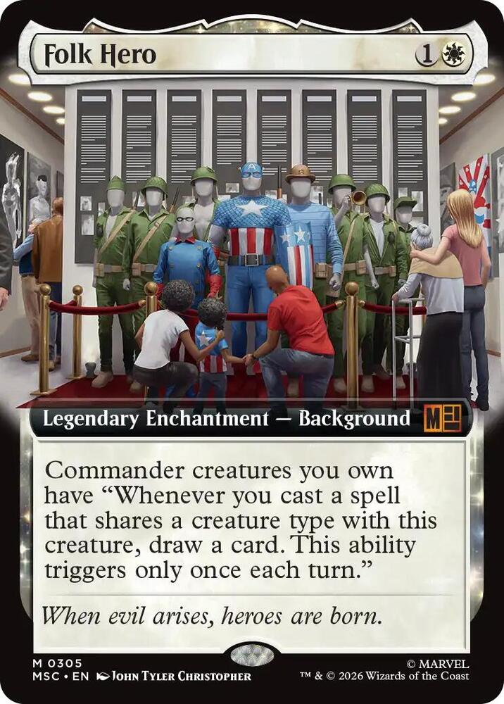 Folk Hero (Extended Art) (305) [Commander: Marvel Super Heroes]