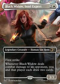 Black Widow, Intel Expert (Borderless) (504) [Commander: Marvel Super Heroes]