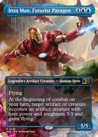 Iron Man, Futurist Paragon (Borderless) (501) [Commander: Marvel Super Heroes]