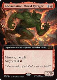 Abomination, World Ravager (Extended Art) (355) [Commander: Marvel Super Heroes]