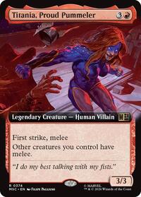 Titania, Proud Pummeler (Extended Art) (374) [Commander: Marvel Super Heroes]