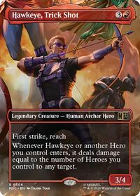 Hawkeye, Trick Shot (Borderless) (506) [Commander: Marvel Super Heroes]