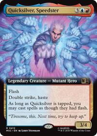 Quicksilver, Speedster (Extended Art) (412) [Commander: Marvel Super Heroes]