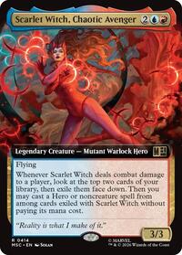 Scarlet Witch, Chaotic Avenger (Extended Art) (414) [Commander: Marvel Super Heroes]