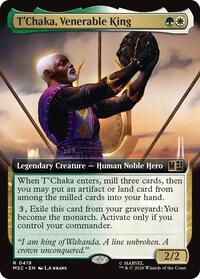 T'Chaka, Venerable King (Extended Art) (419) [Commander: Marvel Super Heroes]