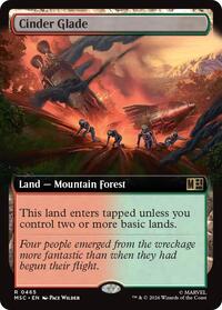 Cinder Glade (Extended Art) (465) [Commander: Marvel Super Heroes]