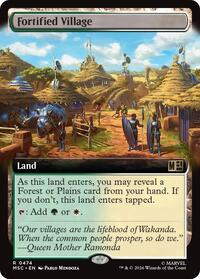 Fortified Village (Extended Art) (474) [Commander: Marvel Super Heroes]