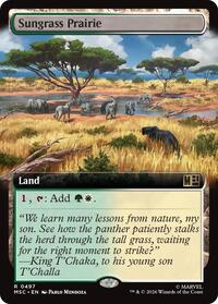 Sungrass Prairie (Extended Art) (497) [Commander: Marvel Super Heroes]