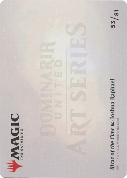 Rivaz of the Claw // Rivaz of the Claw (ADMU-053) - Dominaria United Art Series (Borderless)