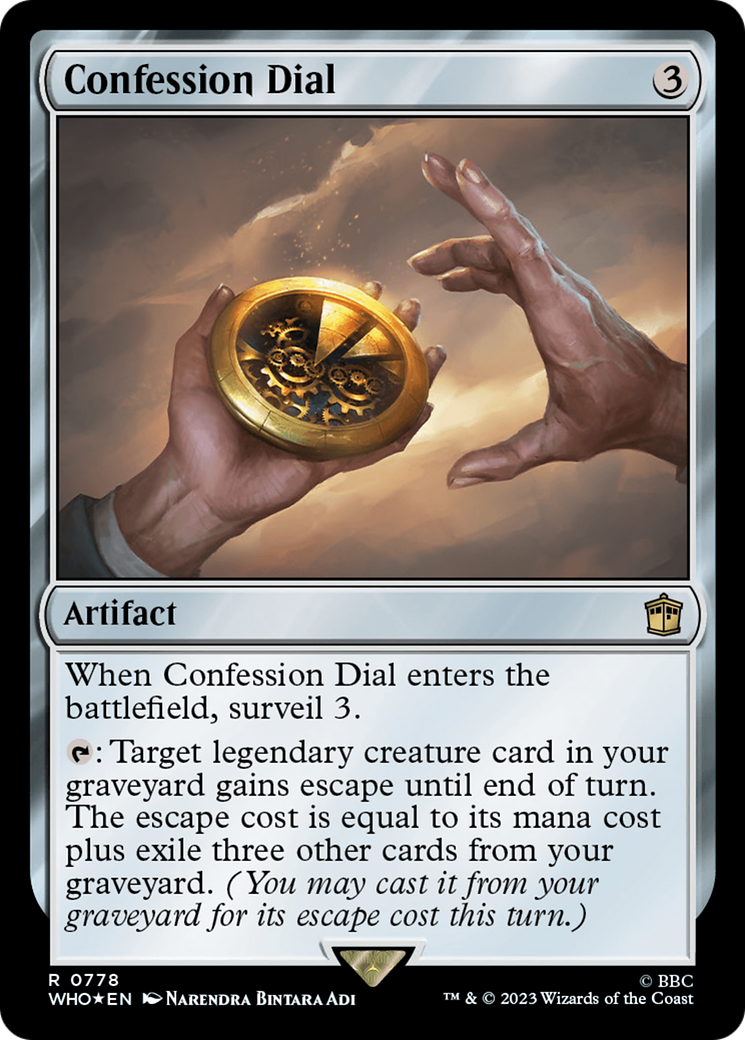 Confession Dial (Surge Foil) (WHO-778) - Doctor Who Foil