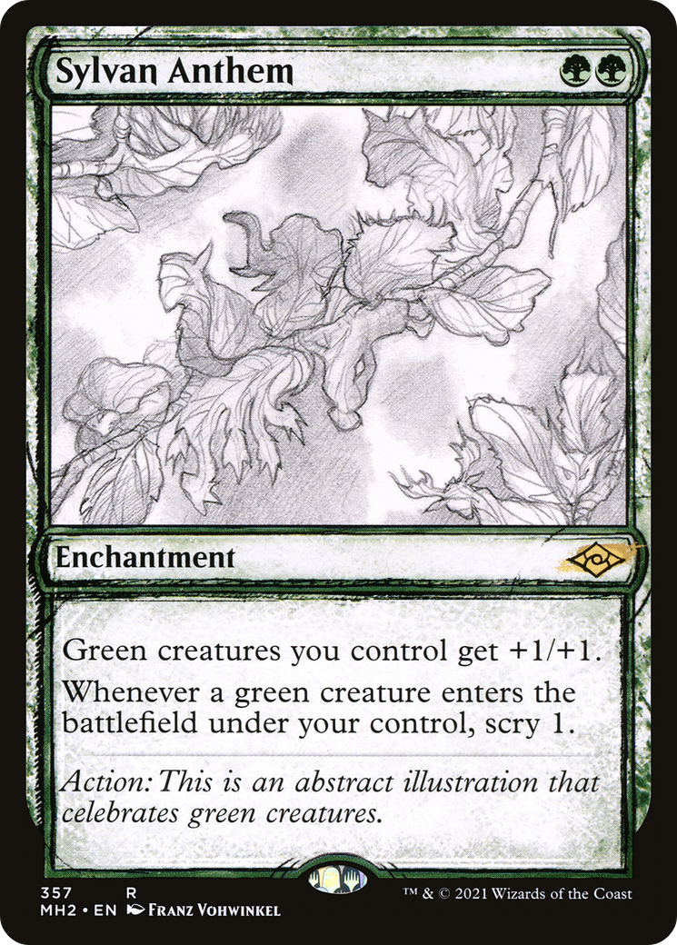 Sylvan Anthem (Showcase) (MH2-357) - Modern Horizons 2: (Showcase) Foil