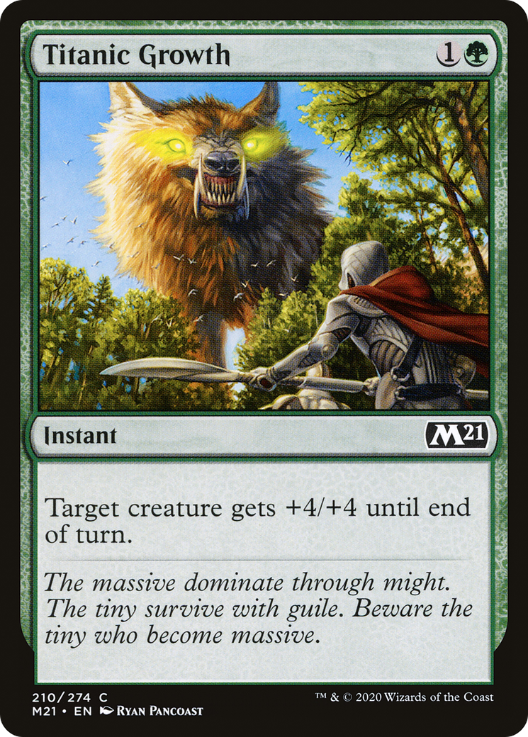 Titanic Growth (M21-210) - Core Set 2021 Foil