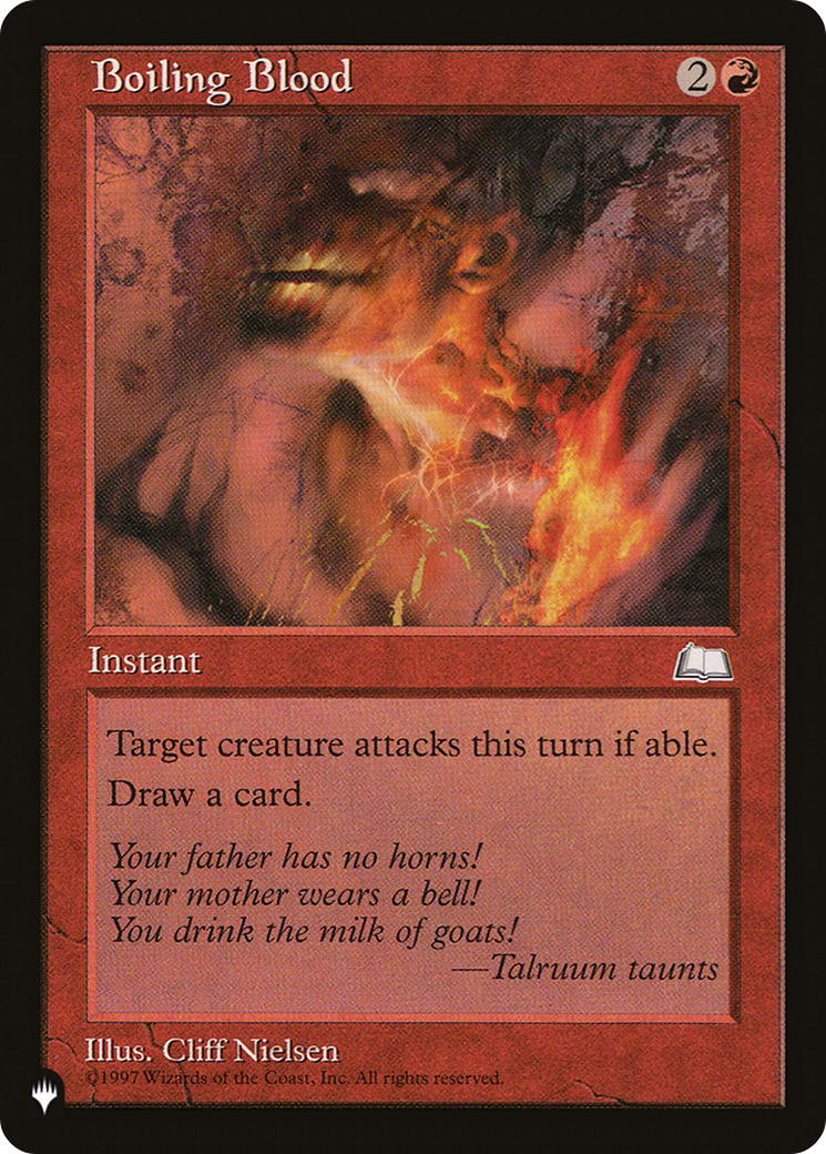 Boiling Blood (LIST-) - The List