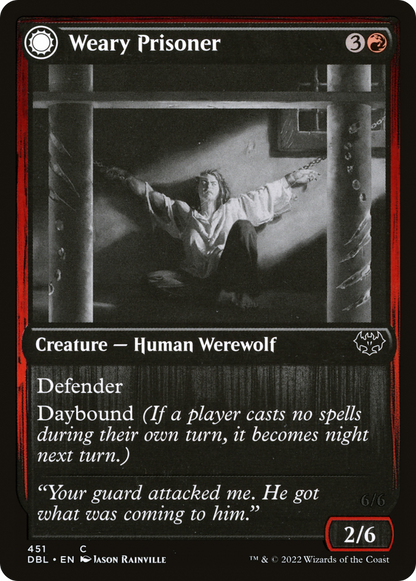 Weary Prisoner (DBL-451) - Innistrad: Double Feature: (Double Faced Transform)