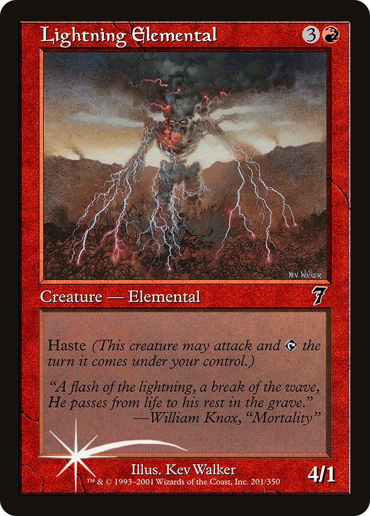 Lightning Elemental (7ED-201★) - 7th Edition