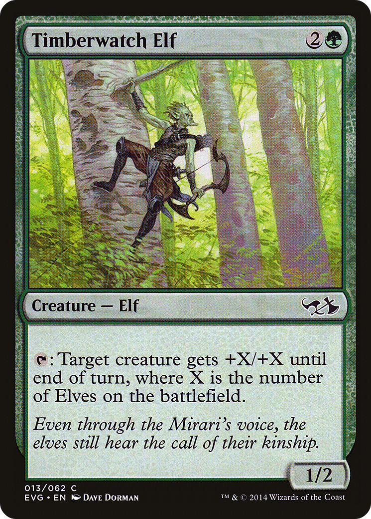 Timberwatch Elf (DD3-013) - Duel Decks Anthology: Elves vs. Goblins Foil