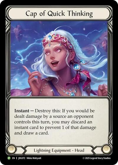 Cap of Quick Thinking - JDG072 (JDG072) [Flesh and Blood: Promo Cards]
