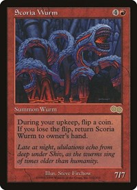 Scoria Wurm (212) [Urza's Saga]
