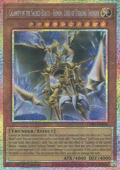 Calamity of the Sacred Beasts - Hamon, Lord of Striking Thunder (Starlight Rare) (CORI-EN006) [Chaos Origins]